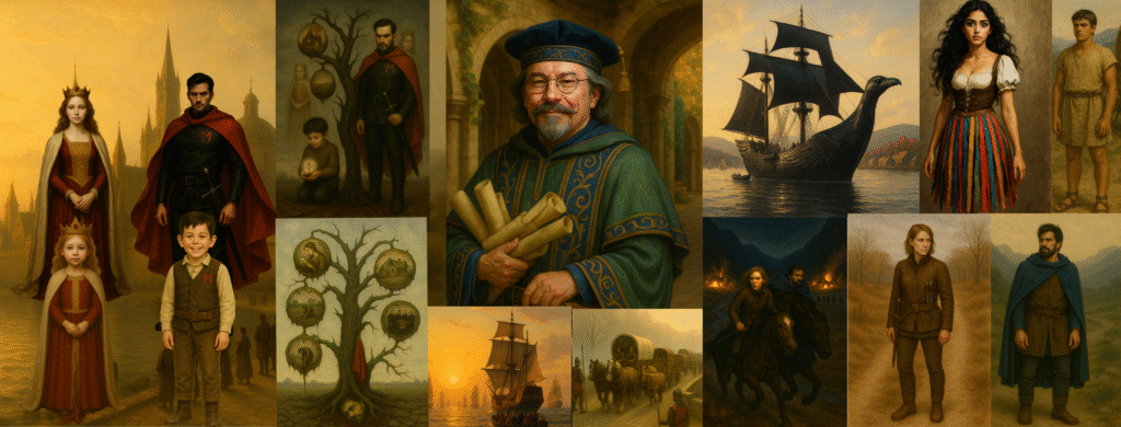 Collage of people, places, and events of Cendomvita with Famous Person in the middle