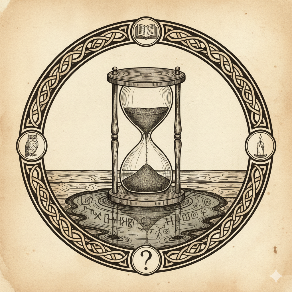 Icon representing Thalevirian world-building and the chronological history of its people