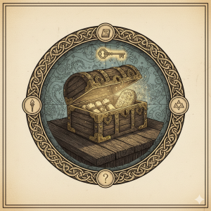 Archival Keys | Chest & Scrolls (Artifacts): Personal Effects icon representing insights from the physical artifacts left behind by those whose stories I share