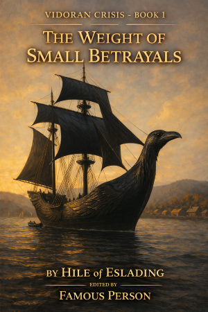 Cover for the Weight of Small Betrayals, The Raven ship in Neverharbor